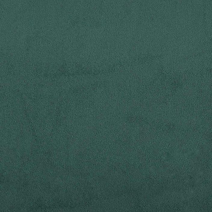 Cadre de lit ottoman sans matelas vert foncé 140x200 cm velours - Photo n°10