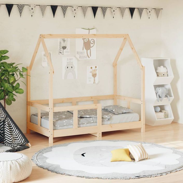 Cadre de lit pour enfant 70x140 cm bois de pin massif - Photo n°1