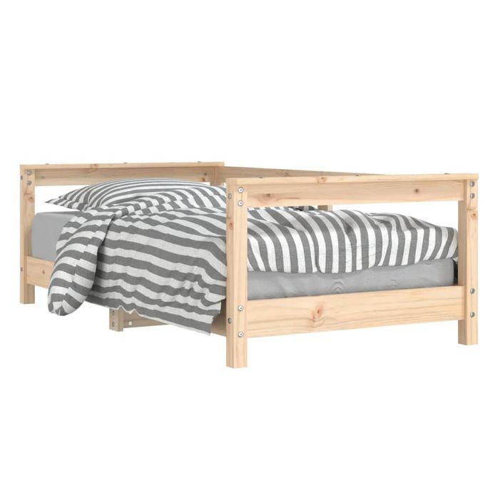 Cadre de lit pour enfant 70x140 cm bois de pin massif - Photo n°2