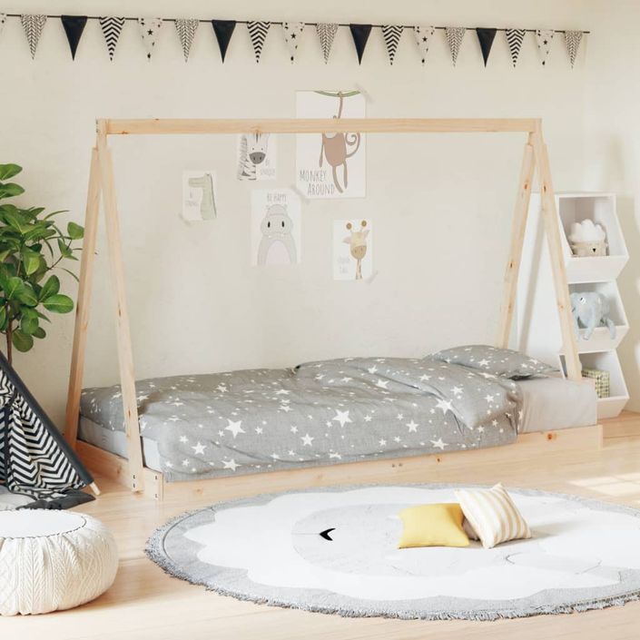 Cadre de lit pour enfant 90x190 cm Bois de pin massif - Photo n°2
