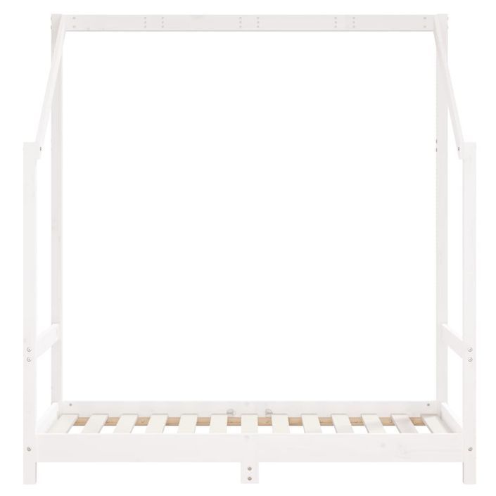 Cadre de lit pour enfant blanc 2x(70x140) cm bois de pin massif - Photo n°6