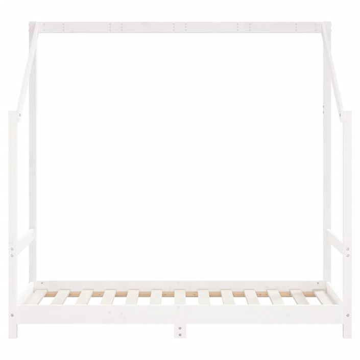 Cadre de lit pour enfant blanc 2x(80x160) cm bois de pin massif - Photo n°6