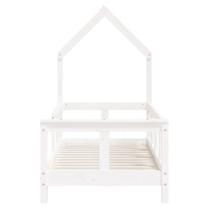 Cadre de lit pour enfant blanc 70x140 cm bois de pin massif - Photo n°4