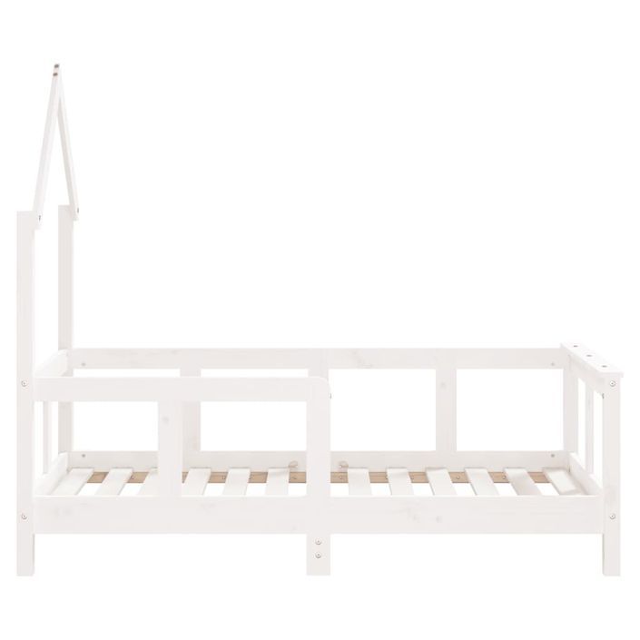 Cadre de lit pour enfant blanc 70x140 cm bois de pin massif - Photo n°5