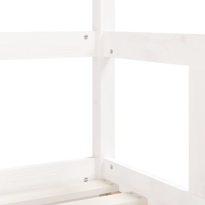 Cadre de lit pour enfant blanc 70x140 cm bois de pin massif - Photo n°8