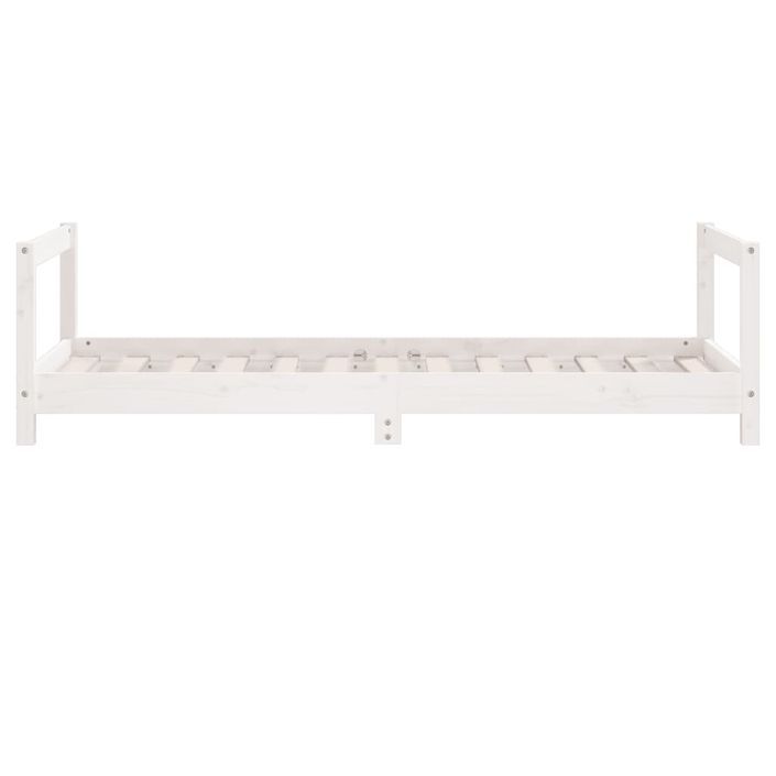 Cadre de lit pour enfant blanc 80x160 cm bois de pin massif - Photo n°5
