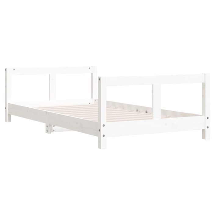 Cadre de lit pour enfant blanc 80x160 cm bois de pin massif - Photo n°6