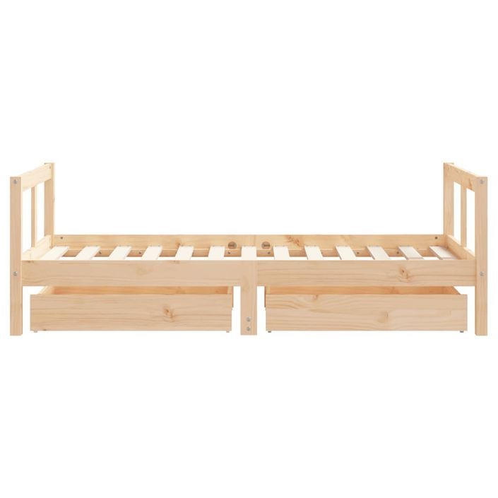 Cadre de lit pour enfant et tiroirs 80x160cm bois de pin massif - Photo n°6