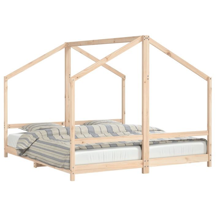 Cadre de lit pour enfants 2x(90x200) cm bois de pin massif - Photo n°1