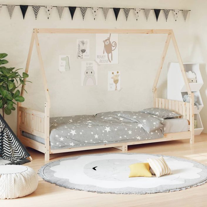 Cadre de lit pour enfants 80x200 cm bois de pin massif - Photo n°2