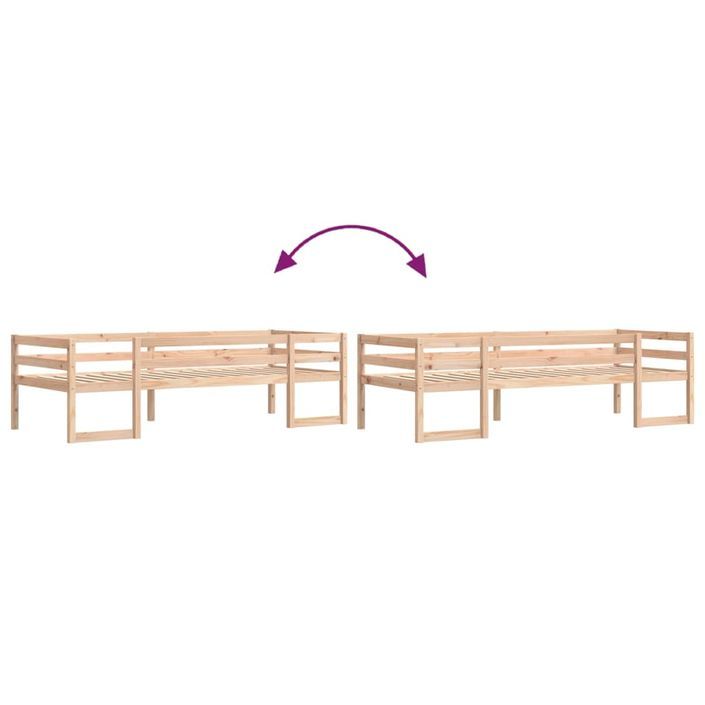 Cadre de lit pour enfants 90x190 cm bois de pin massif - Photo n°8