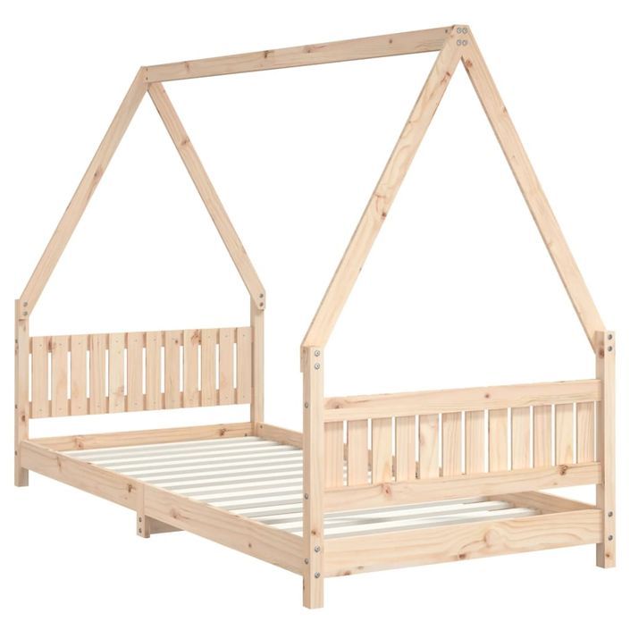 Cadre de lit pour enfants 90x200 cm bois de pin massif - Photo n°3