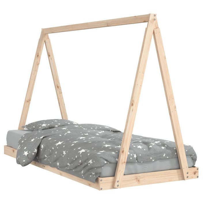 Cadre de lit pour enfants 90x200 cm bois de pin massif - Photo n°1