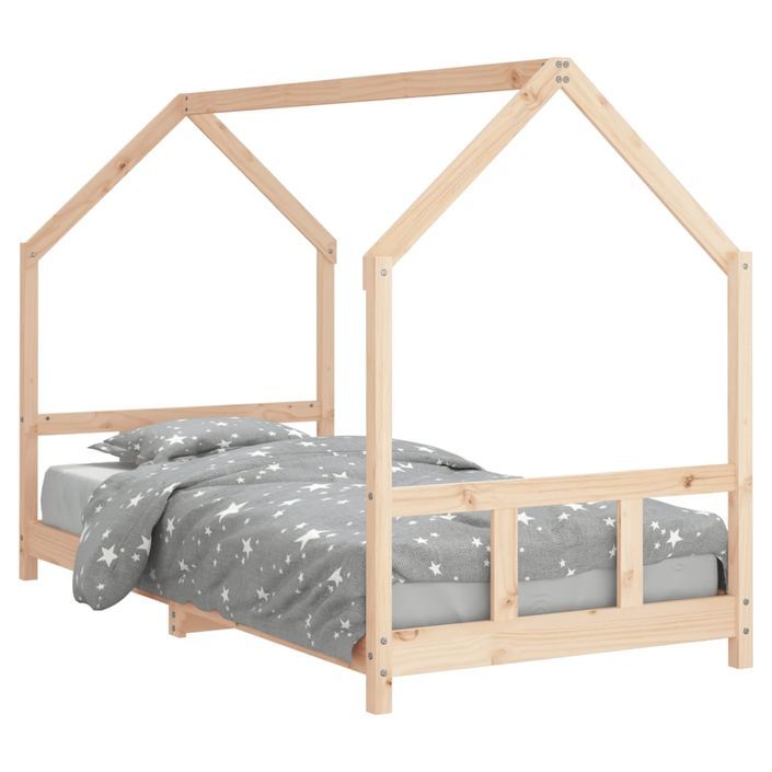 Cadre de lit pour enfants 90x200 cm bois de pin massif - Photo n°2