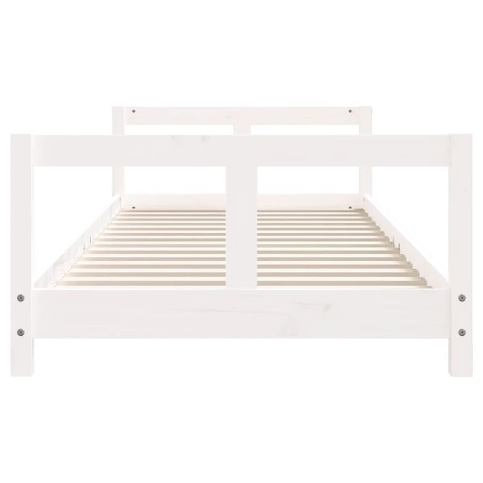 Cadre de lit pour enfants blanc 80x200 cm bois de pin massif - Photo n°4