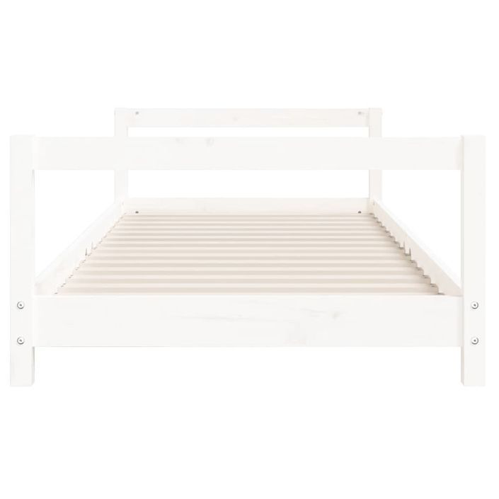 Cadre de lit pour enfants blanc 80x200 cm bois de pin massif - Photo n°4