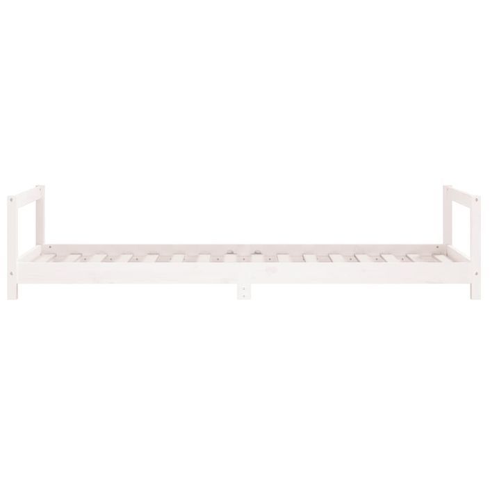 Cadre de lit pour enfants blanc 80x200 cm bois de pin massif - Photo n°5