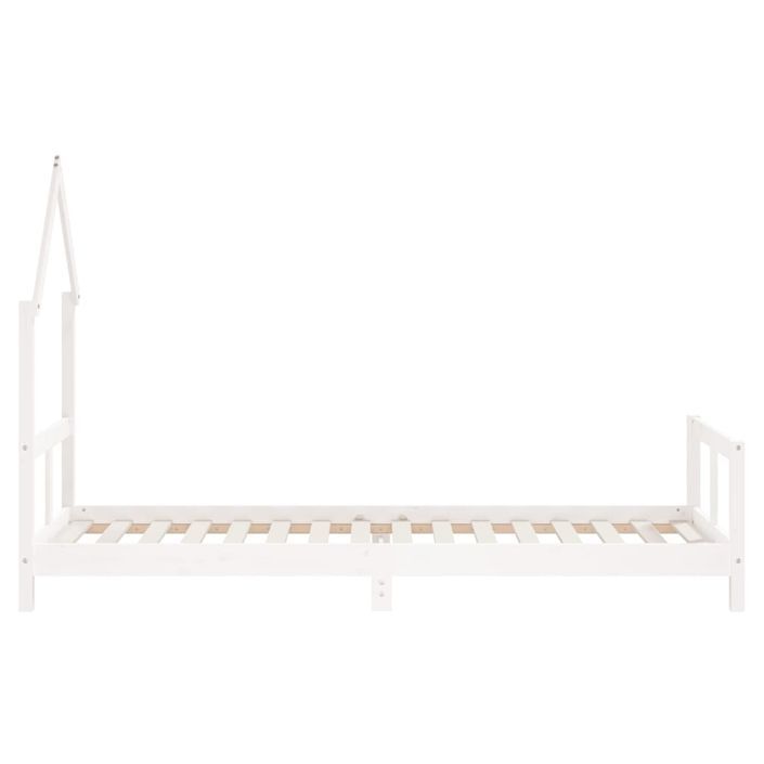 Cadre de lit pour enfants blanc 80x200 cm bois de pin massif - Photo n°5