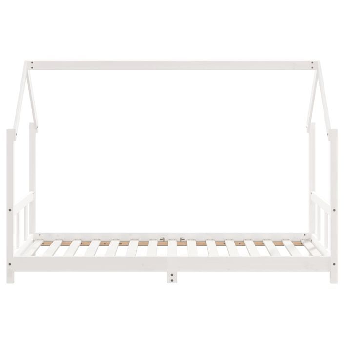Cadre de lit pour enfants blanc 90x190 cm bois de pin massif - Photo n°4