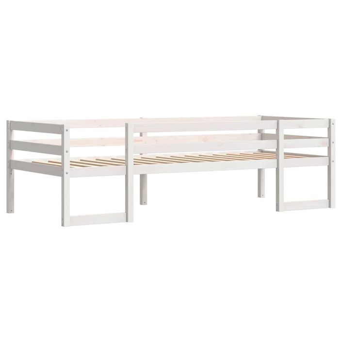 Cadre de lit pour enfants blanc 90x190 cm bois de pin massif - Photo n°2