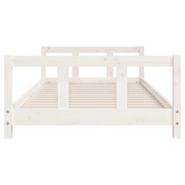 Cadre de lit pour enfants blanc 90x200 cm bois de pin massif - Photo n°4