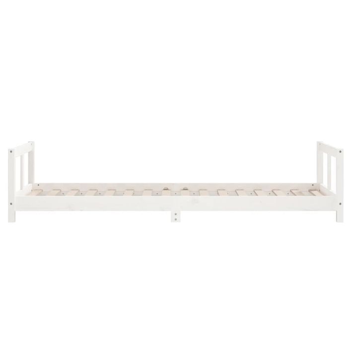 Cadre de lit pour enfants blanc 90x200 cm bois de pin massif - Photo n°5
