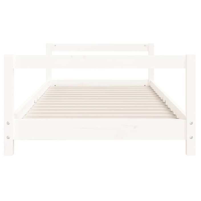 Cadre de lit pour enfants blanc 90x200 cm bois de pin massif - Photo n°4