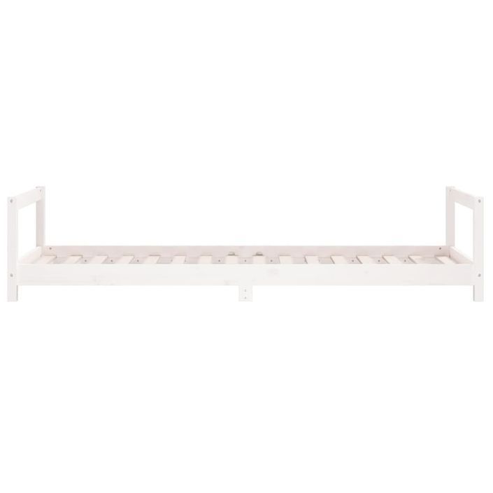 Cadre de lit pour enfants blanc 90x200 cm bois de pin massif - Photo n°5