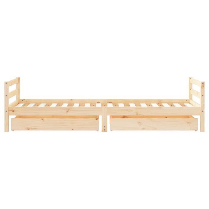 Cadre de lit pour enfants gris 80x200 cm bois de pin massif - Photo n°6