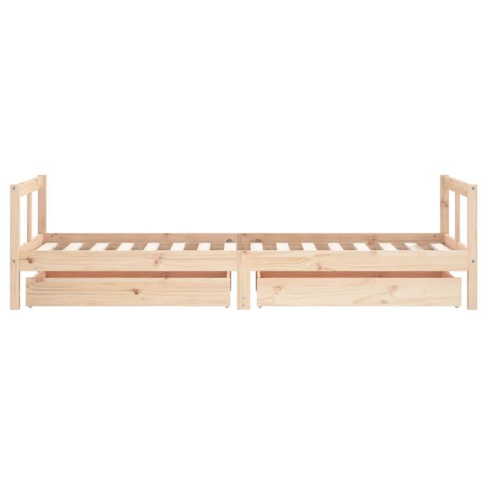 Cadre de lit pour enfants gris 80x200 cm bois de pin massif - Photo n°6