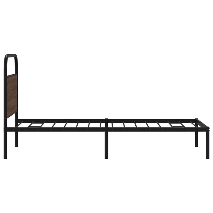 Cadre de lit sans matelas 100x190 cm chêne marron - Photo n°6