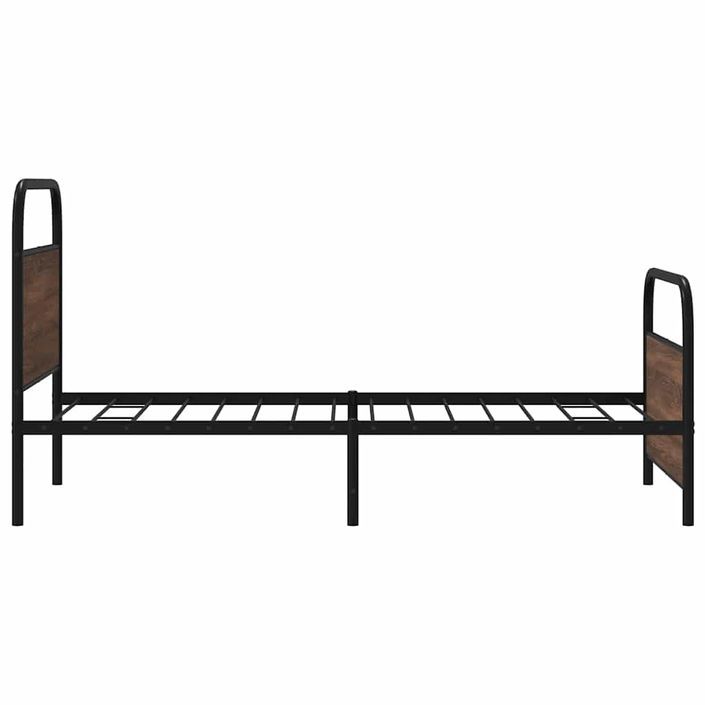 Cadre de lit sans matelas 100x190 cm chêne marron - Photo n°6