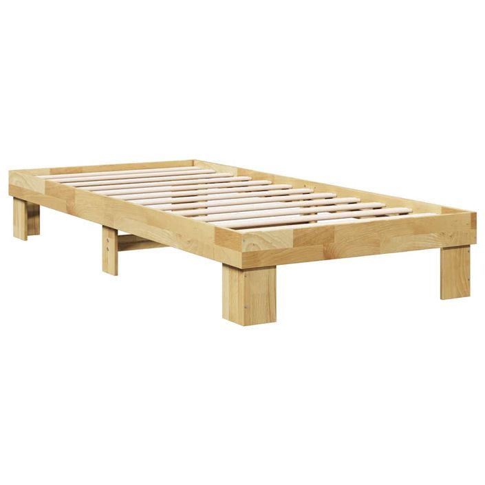 Cadre de lit sans matelas 100x200 cm bois massif de chêne - Photo n°8