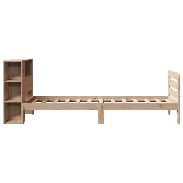 Cadre de lit sans matelas 100x200 cm bois massif de pin - Photo n°5