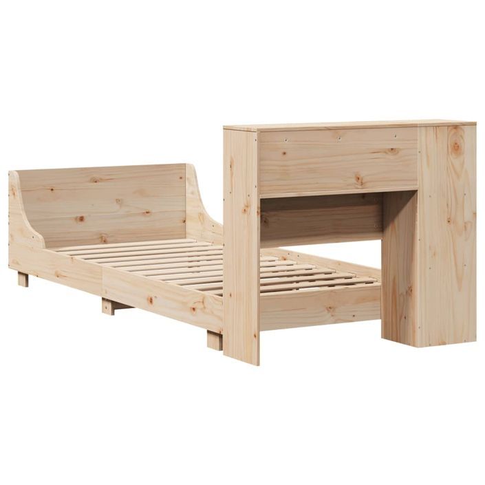 Cadre de lit sans matelas 100x200 cm bois massif de pin - Photo n°8