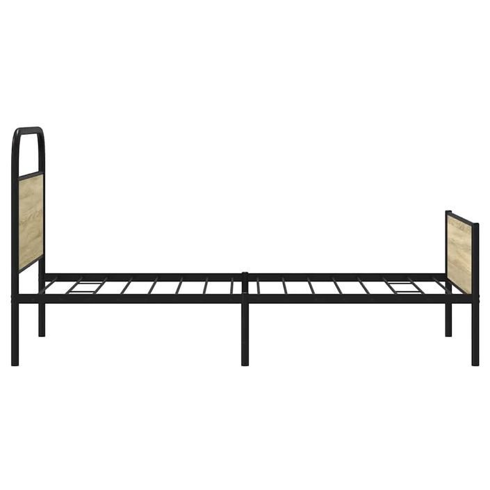 Cadre de lit sans matelas 100x200 cm chêne sonoma - Photo n°6