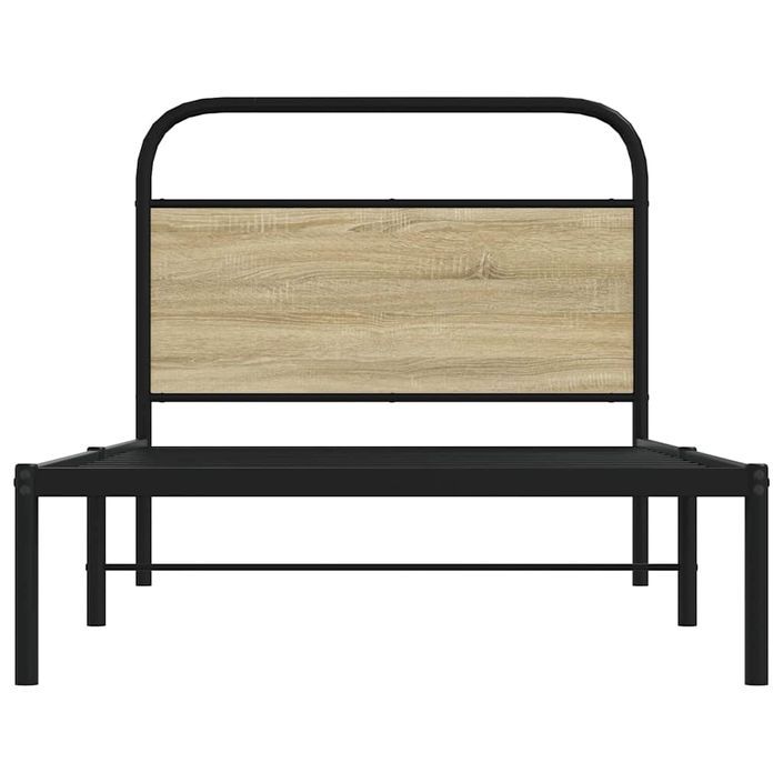 Cadre de lit sans matelas 107x203 cm chêne sonoma - Photo n°4