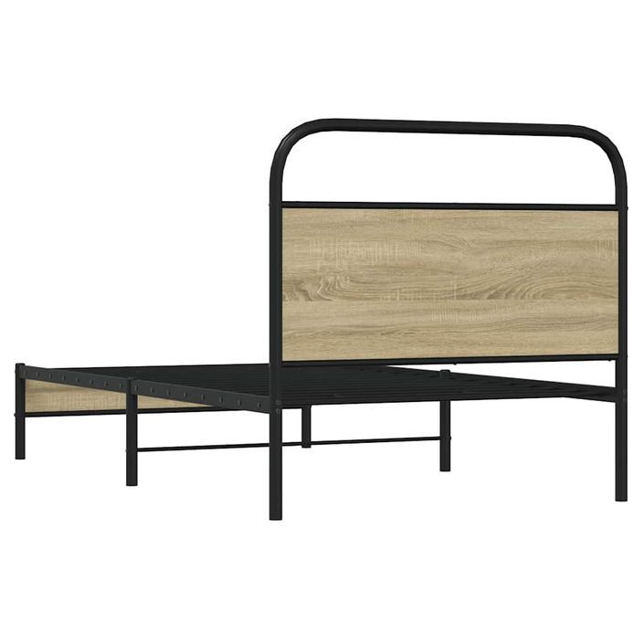 Cadre de lit sans matelas 107x203 cm chêne sonoma - Photo n°7