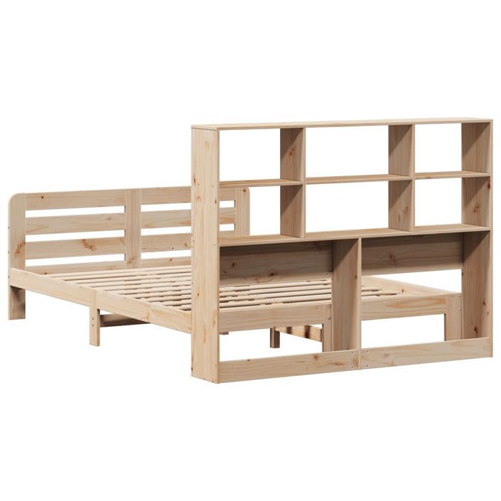 Cadre de lit sans matelas 120x190 cm bois de pin massif - Photo n°6