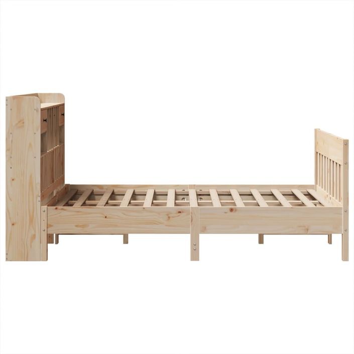 Cadre de lit sans matelas 120x190 cm bois de pin massif - Photo n°7