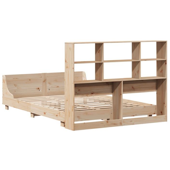 Cadre de lit sans matelas 120x190 cm bois de pin massif - Photo n°8