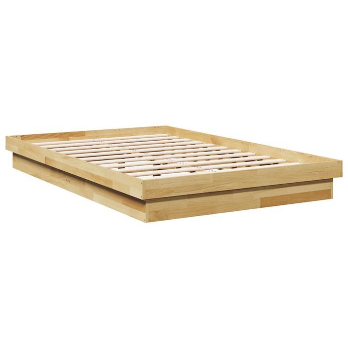 Cadre de lit sans matelas 120x190 cm bois massif de chêne - Photo n°8