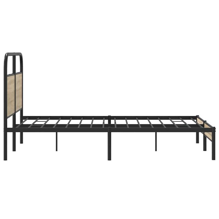 Cadre de lit sans matelas 120x190 cm chêne fumé bois ingénierie - Photo n°6