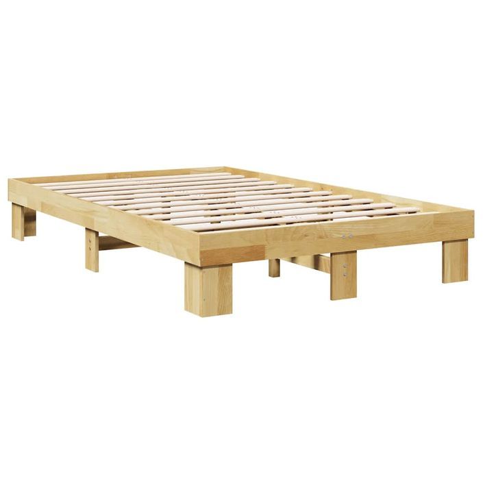 Cadre de lit sans matelas 120x200 cm bois massif de chêne - Photo n°3