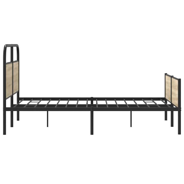 Cadre de lit sans matelas 135x190 cm chêne sonoma - Photo n°6