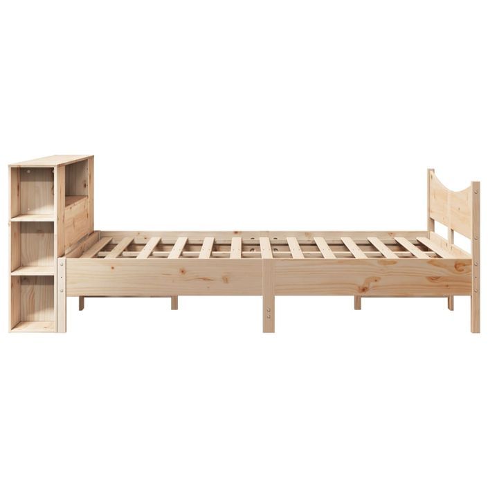 Cadre de lit sans matelas 140x190 cm bois de pin massif - Photo n°7