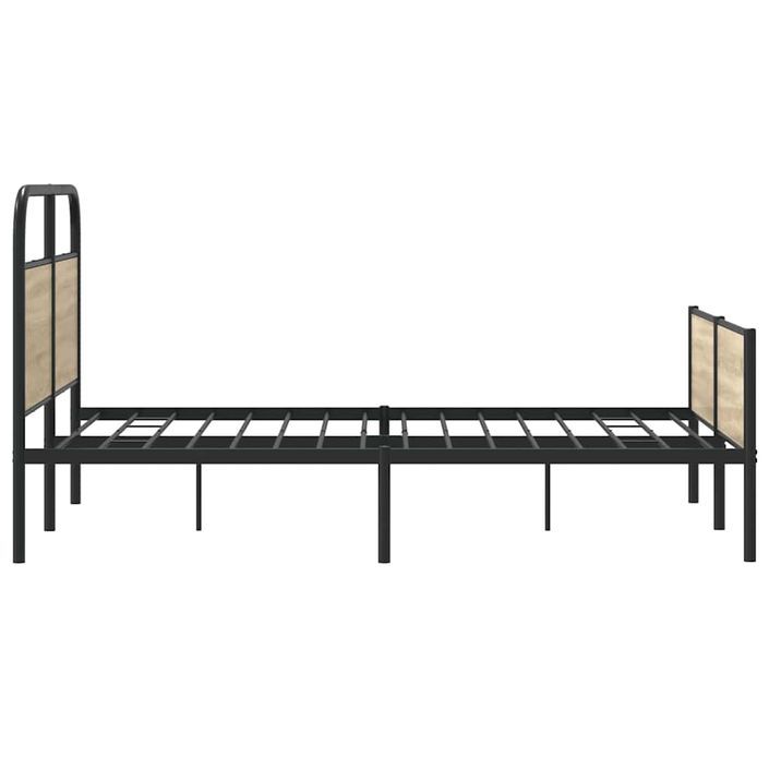 Cadre de lit sans matelas 140x190 cm chêne sonoma - Photo n°6