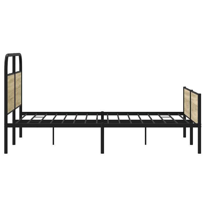 Cadre de lit sans matelas 140x190 cm chêne sonoma - Photo n°6