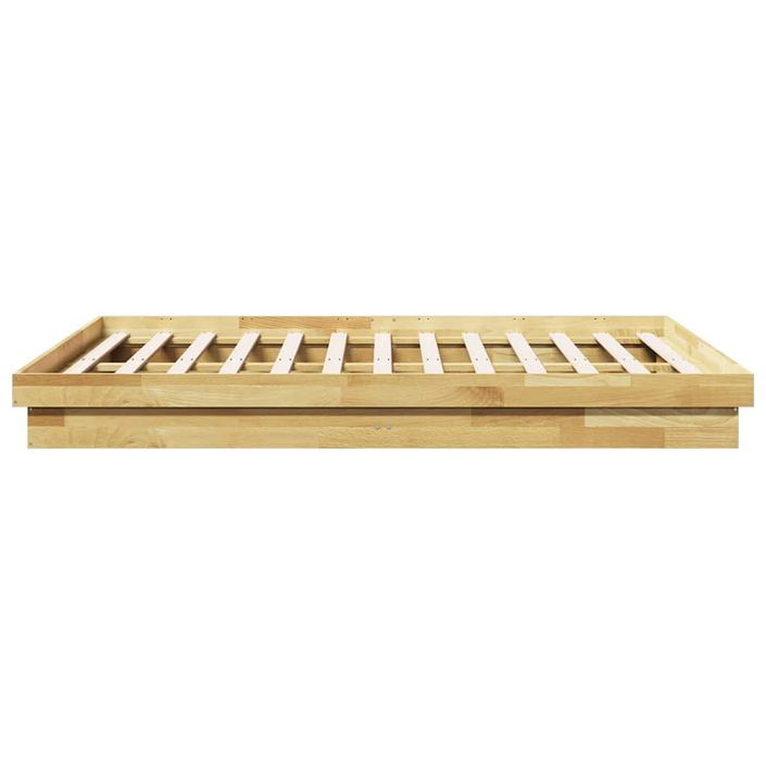 Cadre de lit sans matelas 160x200 cm bois massif de chêne - Photo n°7