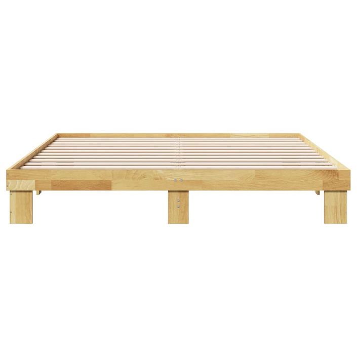 Cadre de lit sans matelas 180x200 cm bois massif de chêne - Photo n°6